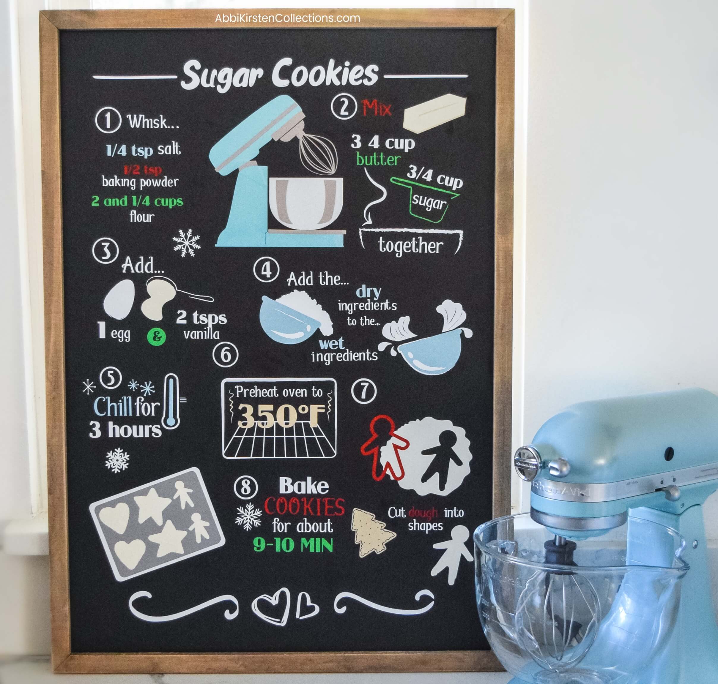 DIY Christmas Signs: Custom Recipe Sign with Vinyl: Free SVG Files for Cricut or Silhouette