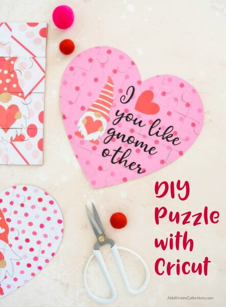How to make easy chipboard and kraft board puzzles with your Cricut Explore and Maker machines. Download two free puzzle templates. 