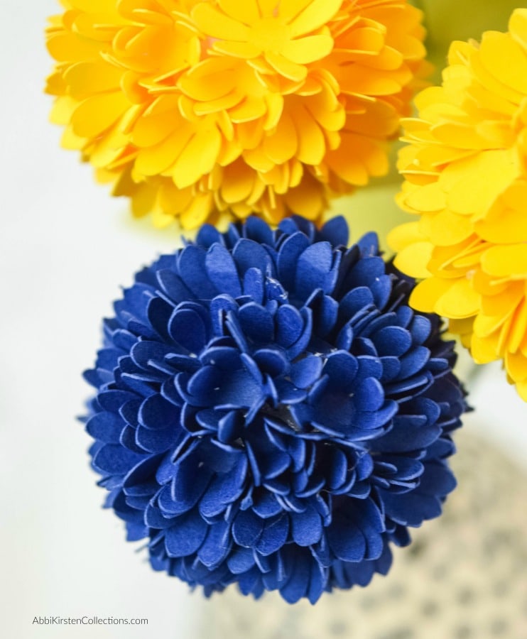 Billy Button Paper Flower Tutorial and Free Template