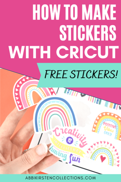 How to print then cut with a Cricut and make custom stickers with your Cricut machine. 