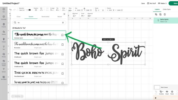 How to upload fonts to Cricut. Shows how to change fonts in Cricut Design Space