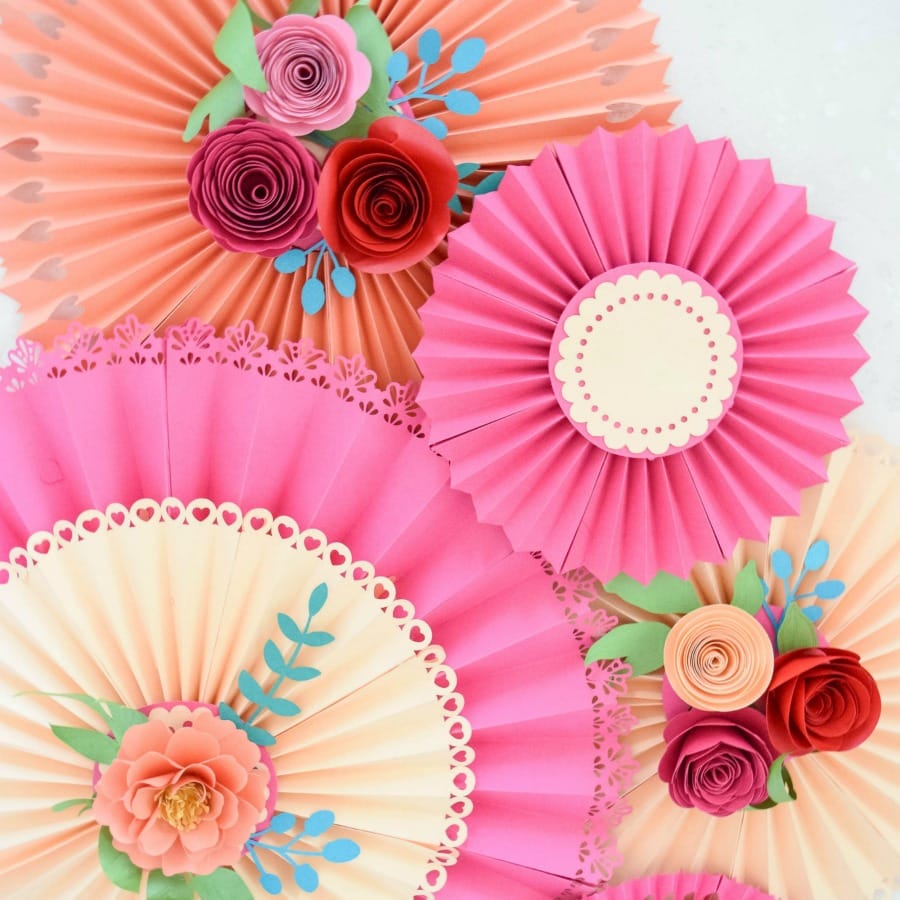 How to Make Paper Rosette Fans Using Cricut – Free Templates for Easy Party Decorations