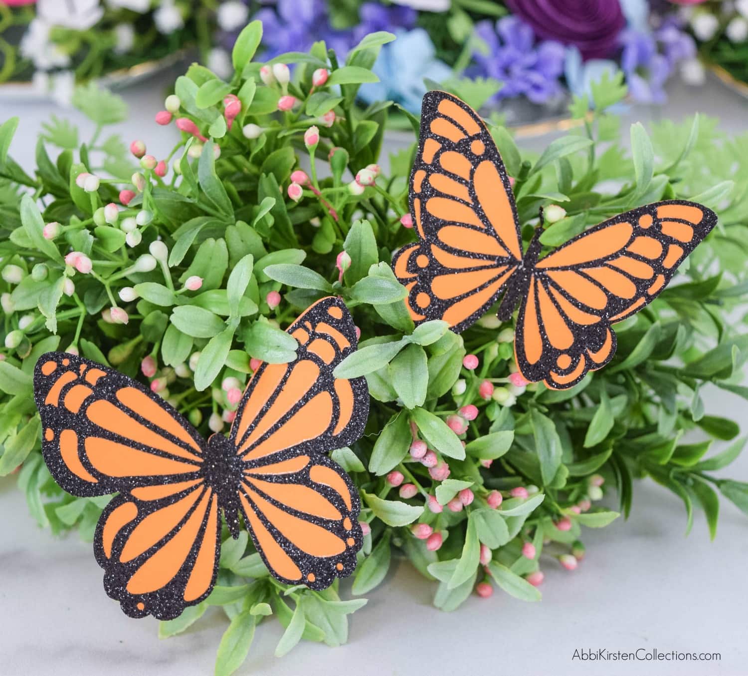 How to Make Paper Butterflies with Cricut Using Cardstock and Glitter Vinyl