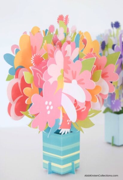 How to make pop up flower bouquet cards. 