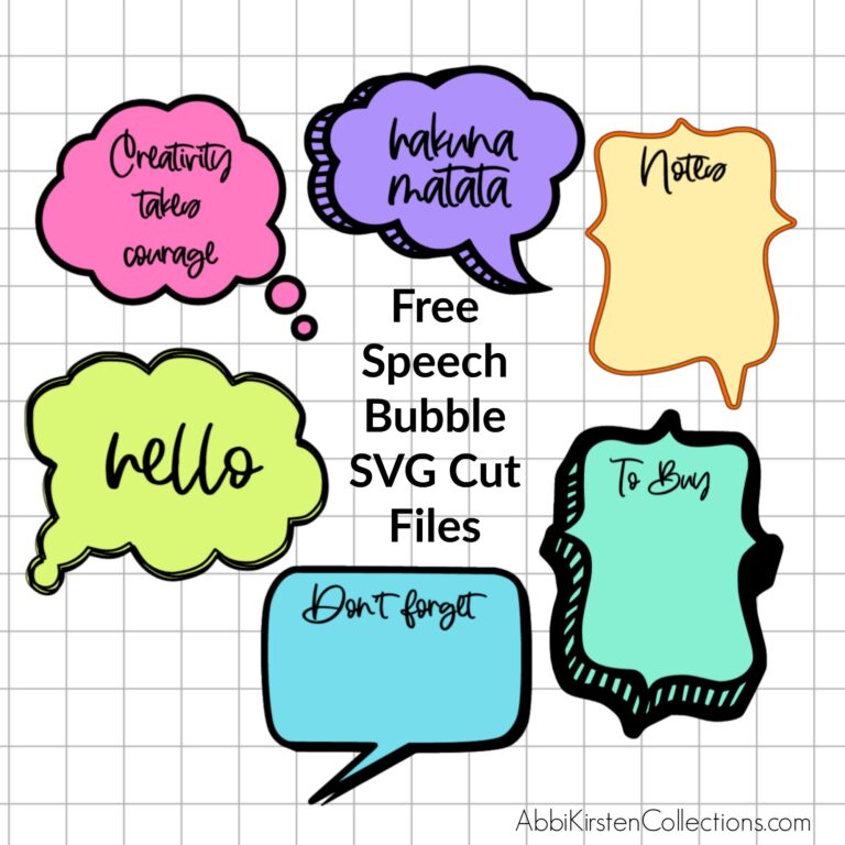 DIY Speech Bubble SVG Files for Notes with Dry Erase Cricut Vinyl