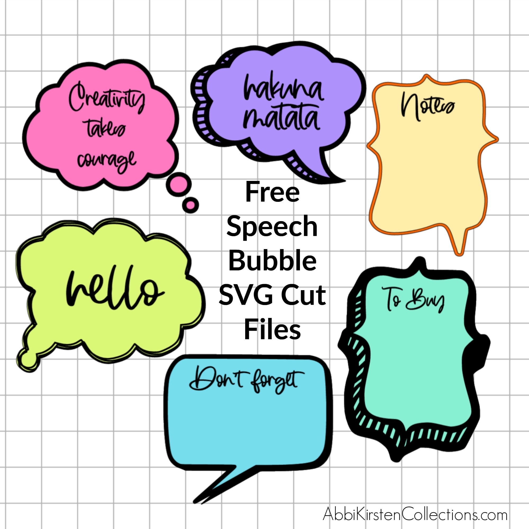 DIY Speech Bubble SVG Files for Notes with Dry Erase Cricut Vinyl
