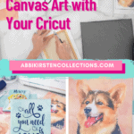 DIY Canvas Art with Heat Transfer Vinyl – Watercolor Art with Cricut