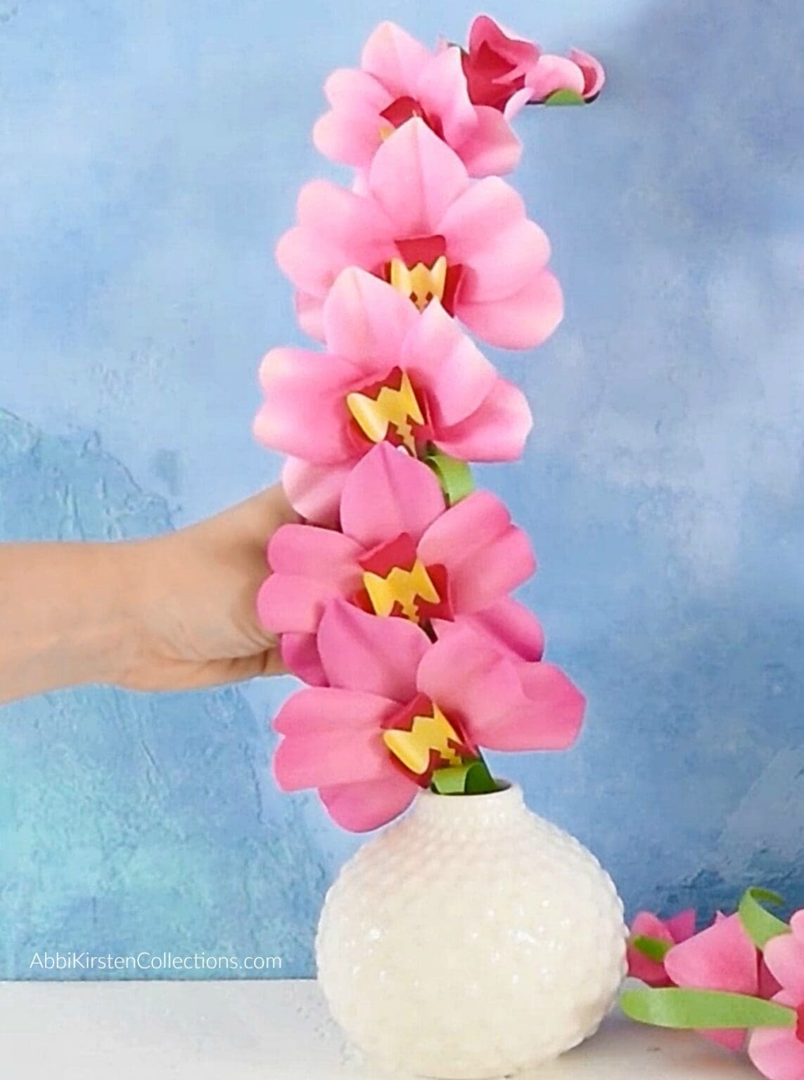 DIY Paper Orchid Flowers Tutorial Abbi Kirsten Collections