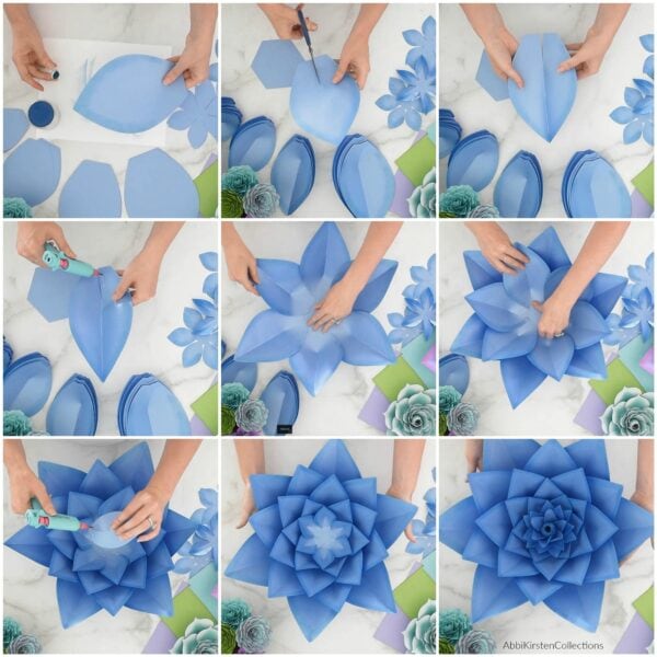 giant succulent collage tutorial