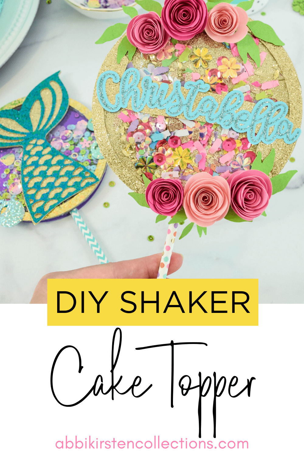 How To Make A Confetti Shaker Cake Topper With Your Cricut Machine