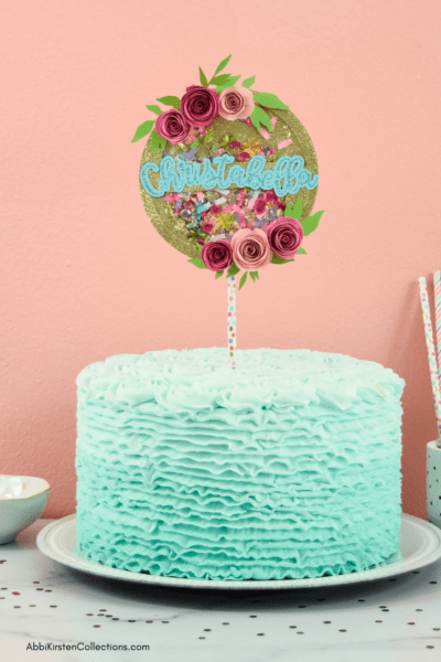DIY confetti shaker cake topper with your Cricut machine. Creating custom cake toppers is easy with your Cricut machine. Use this shaker cake topper tutorial to create any theme. 