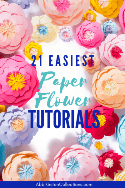 The best paper flower tutorials for beginners. Use these paper flower templates with your cutting machine or cut by hand with scissors!