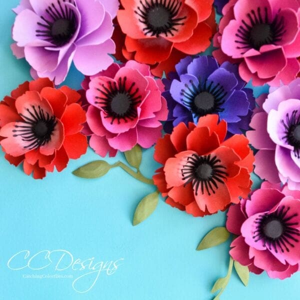 Small paper poppy templates and tutorial. 