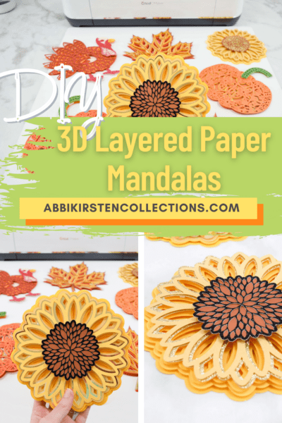 How to Make 3D Layered Paper Mandalas using your Cricut machine in just a few simple steps!