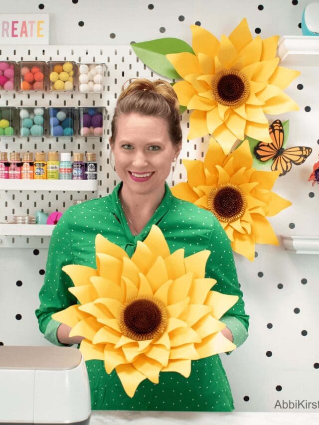 How to Make Big Paper Sunflowers Story Abbi Kirsten Collections