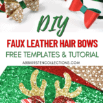 Free Faux Leather Hair Bow Templates and Tutorial