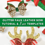 Free Faux Leather Hair Bow Templates and Tutorial