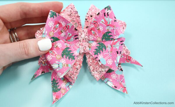 how to make faux leather hair bows