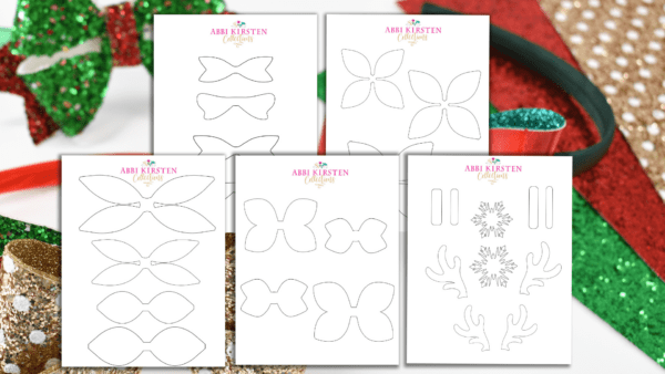 Free hair bow templates. PDF printables and SVG cut files