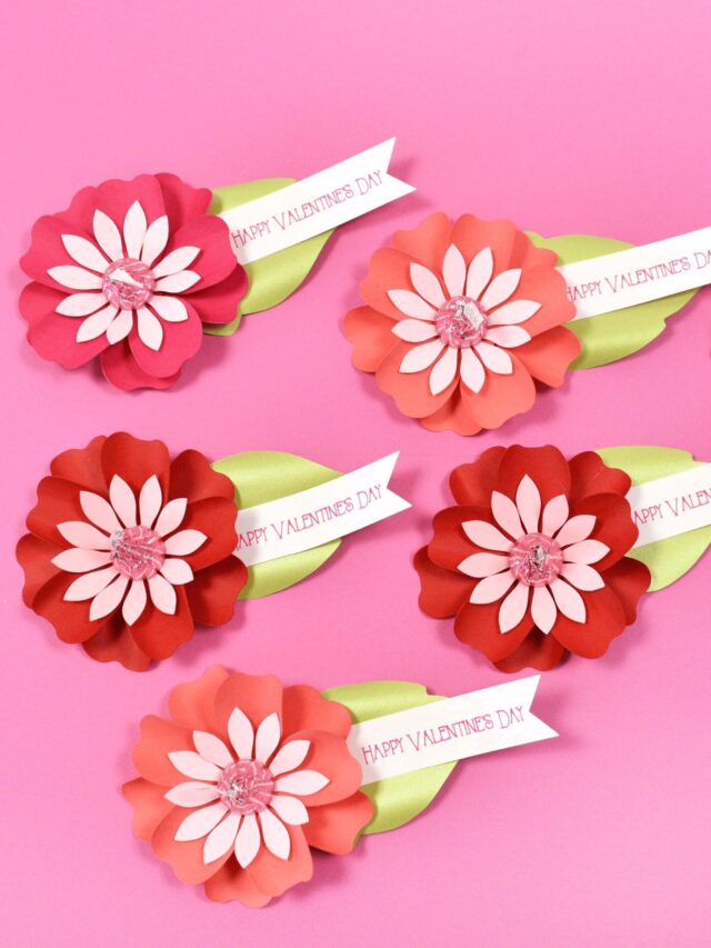 Paper Flower Kiss Candy Valentines Craft Story