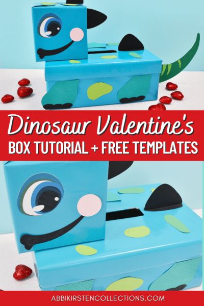 Get your free dinosaur valentine box templates, including embellishment ideas, by signing up for my Freebies vault! 