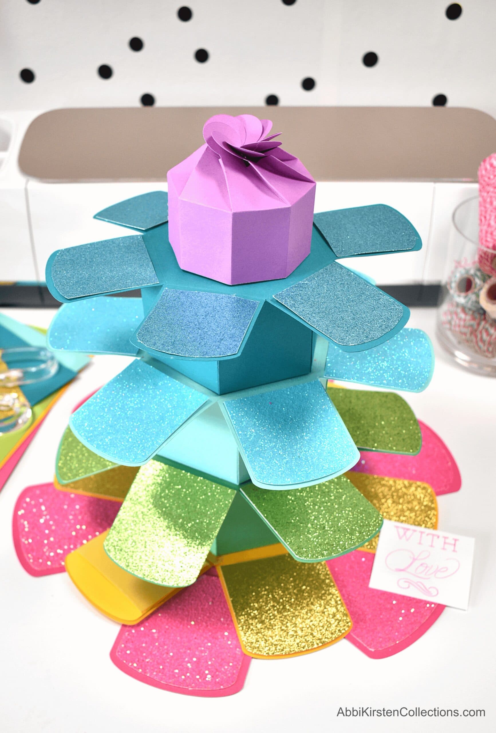 How to Make an Explosion Stacking Tower Gift Box – Free Templates and Tutorial