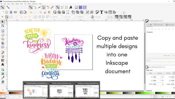 How to save multiple designs in one svg for cricut design space uploads