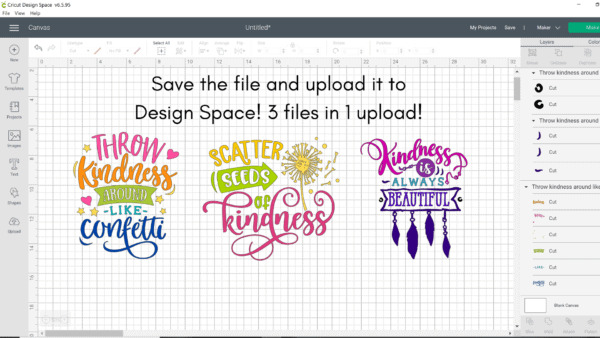 How to upload 3 SVG files as one with the new cricut design space changes and updates. 