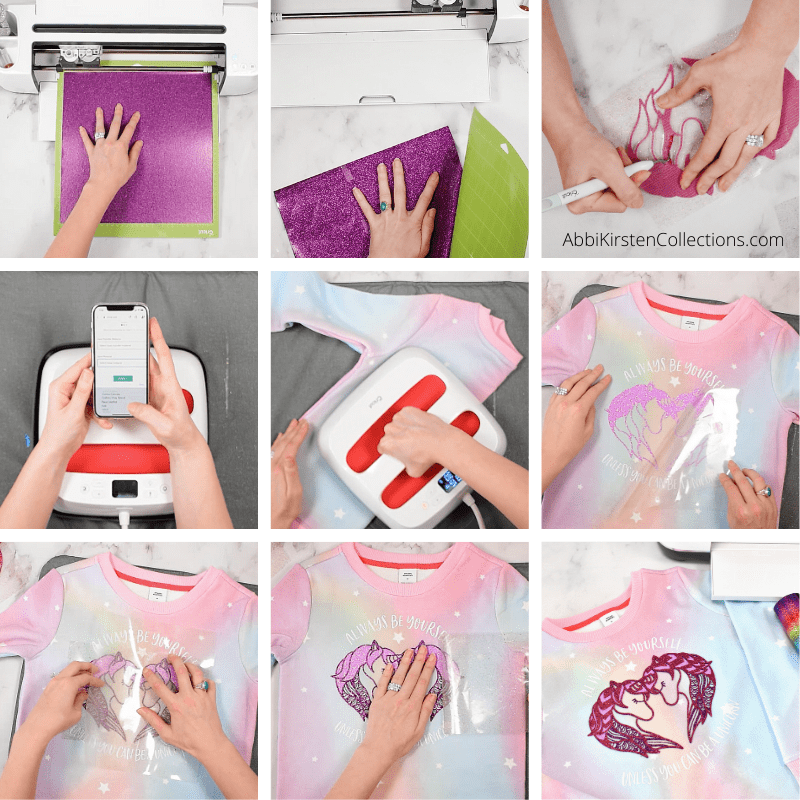 How to Layer Iron On Vinyl on a Shirt with Cricut Step by Step Tutorial