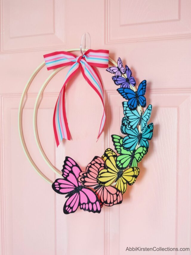DIY Paper Butterfly Wreath for Spring Story