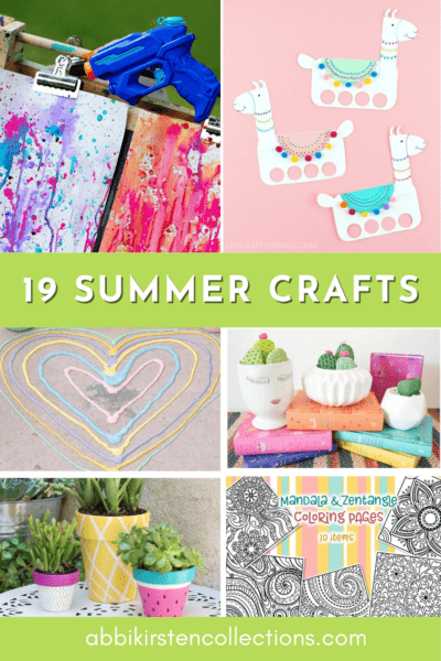 The best summer crafts and activities to keep kids busy during the school break. 19 easy craft ideas for kids to do over the summer.
