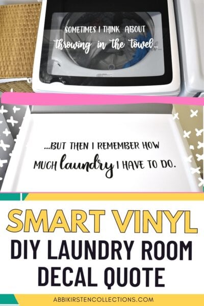 Smart vinyl DIY laundry room decal quote. 