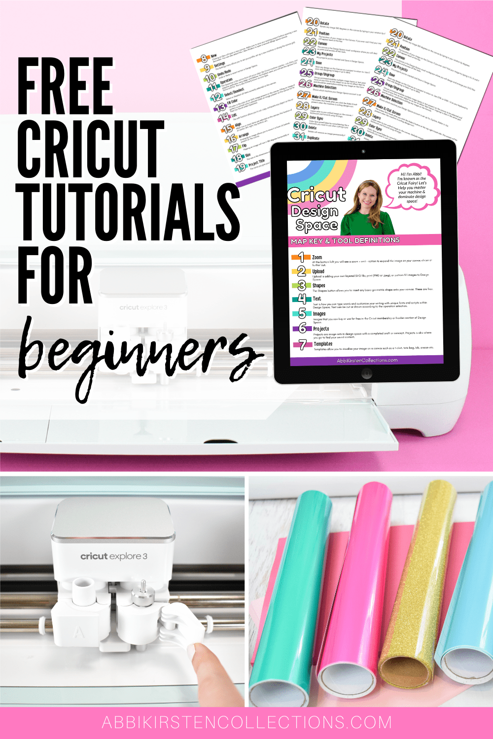 Free 3Day Cricut Tutorials for Beginners Abbi Kirsten Collections