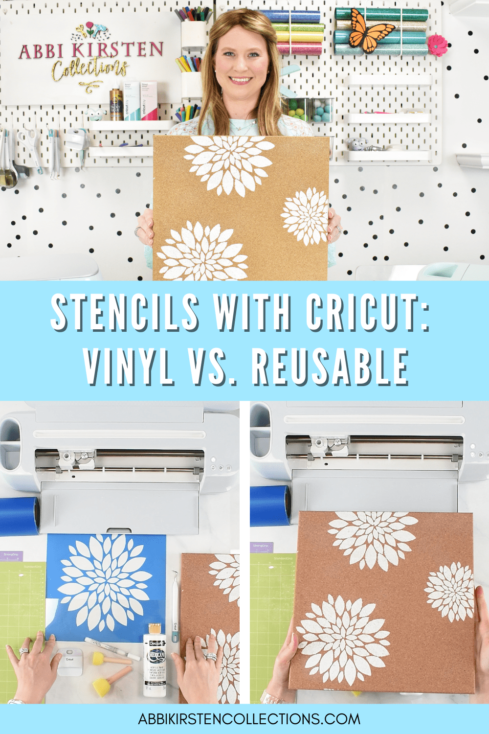 Making Stencils With Cricut TWO Ways Stencil Vinyl vs. Reusable