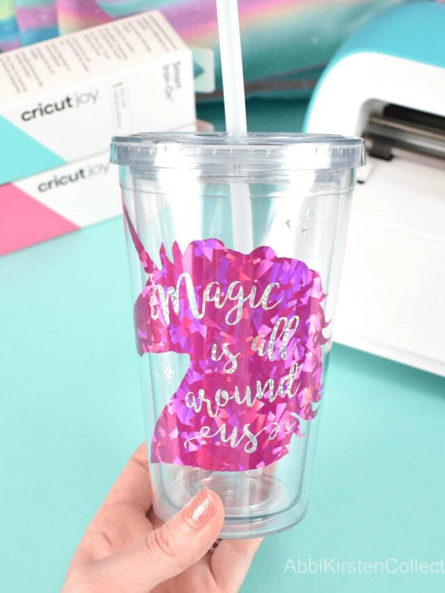 How To Use Smart Vinyl And IronOn With The Cricut Joy Machine Story Abbi Kirsten Collections
