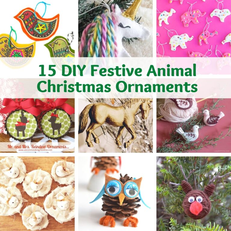 15 Festive DIY Christmas Animal Ornaments