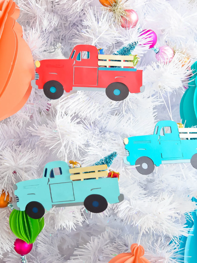 Vintage Christmas Truck Ornament DIY