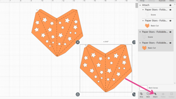 Two star templates in Design Space. 