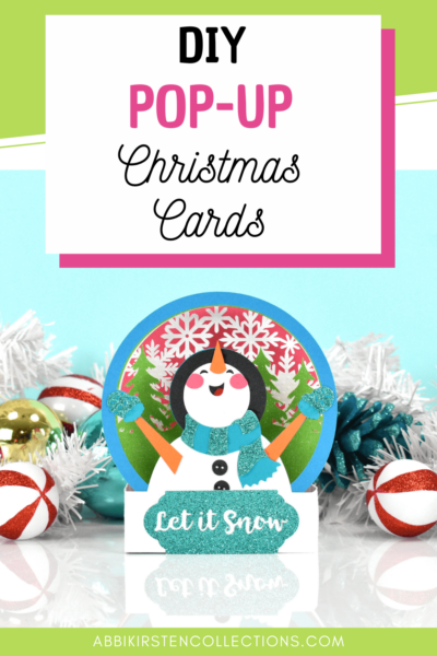 DIY pop up Christmas card with a snowman. 