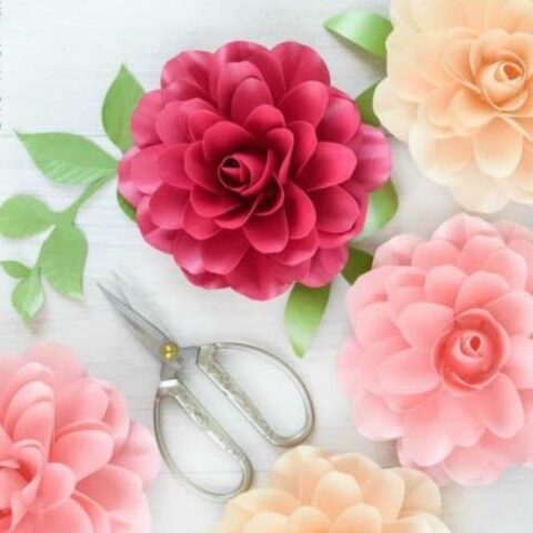 How to Make Small Paper Roses_ Camellia Rose Template & Tutorial Cover
