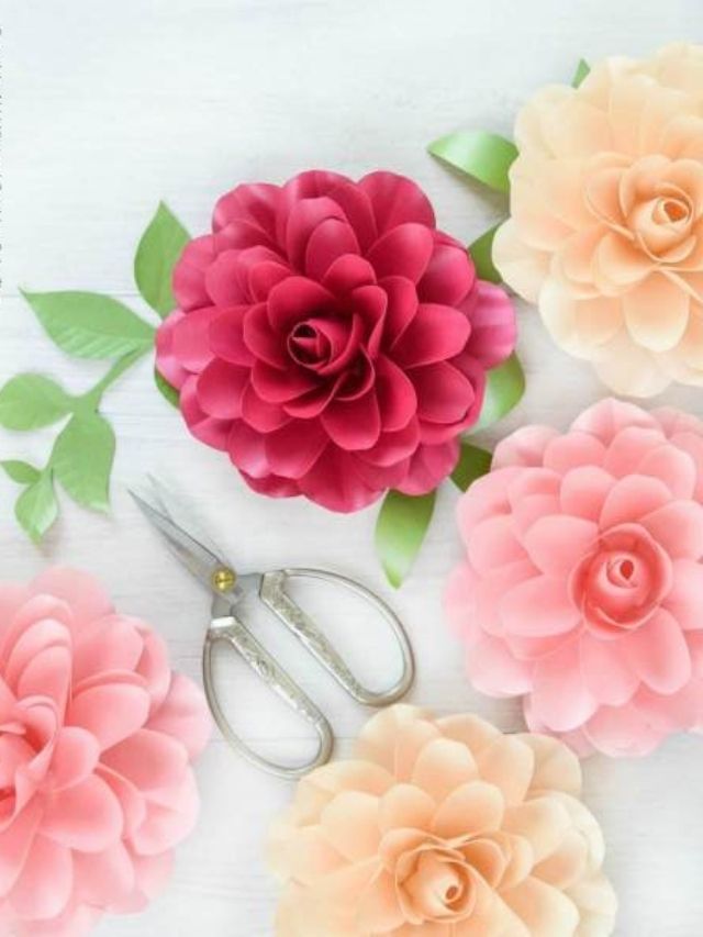 Free Large Paper Rose Template: DIY Camellia Rose Tutorial
