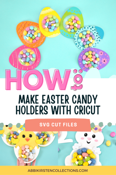 Free easter egg svg candy holder craft project. 