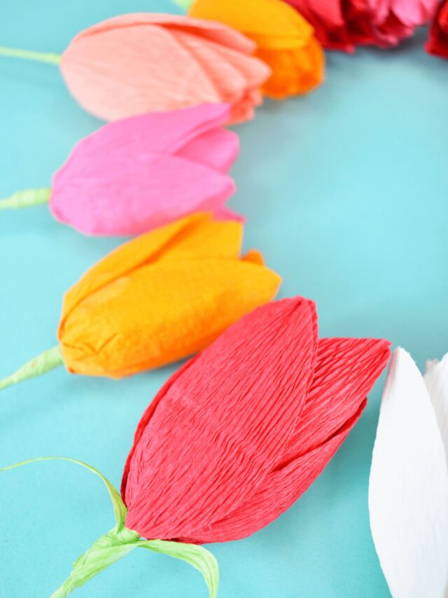 Crepe Paper Spring Tulips Story