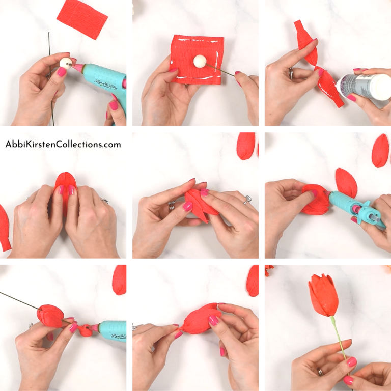 Paper Tulips Tutorial How to Make Crepe Paper Tulips with Templates