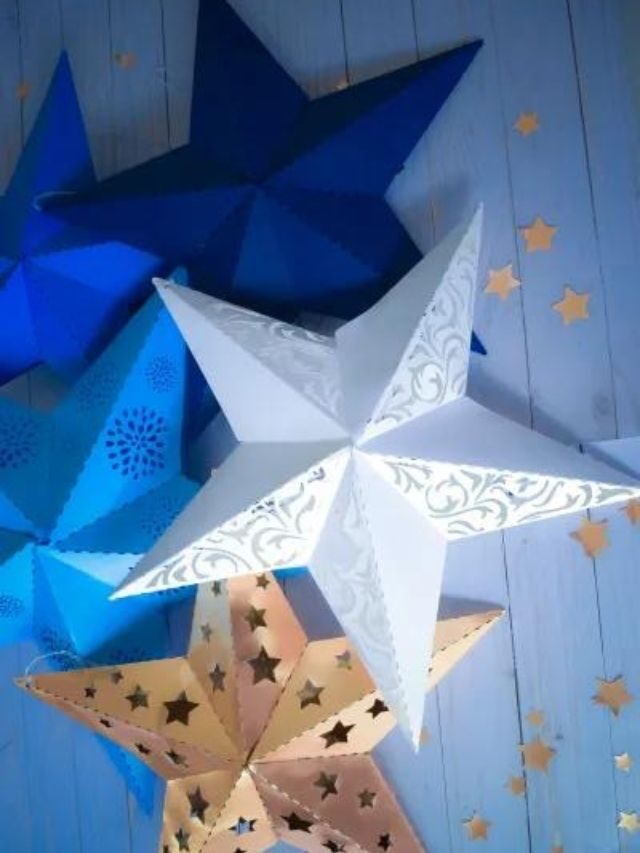 3D Paper Star Template: Paper Star Instructions and Free Template