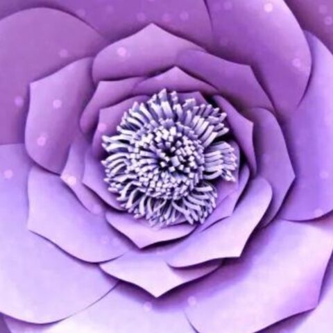 closeup shot of a violet paper flower