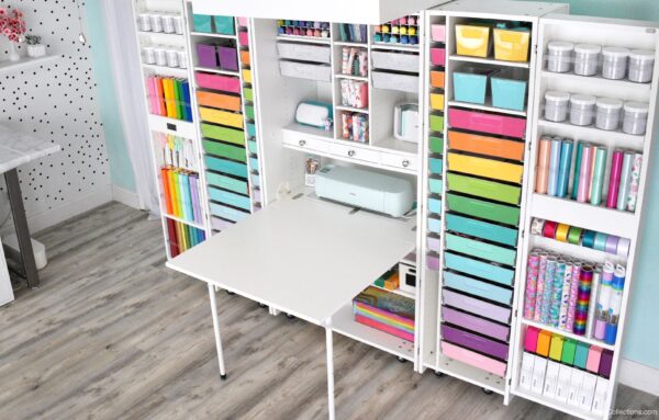 Best Craft Storage Cabinet With Table Space - Turn Any Space Into Your  Dream Craft Room - Analytical Mommy LLC