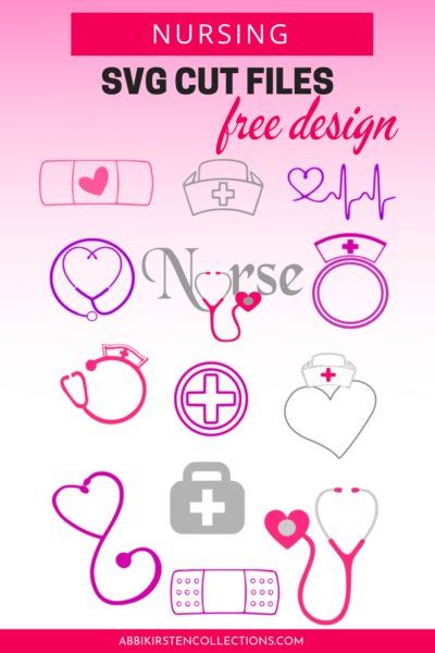 Nursing SVG cut files for Cricut. Free nurse svg design for download. 