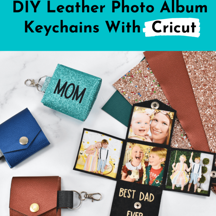 Make personalized DIY photo keychains. Learn to make a keychain with Cricut as a special photo gift for Mother's Day and Father's Day!