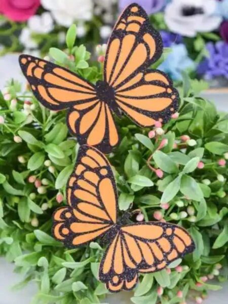 How to Make Paper Butterflies with Cricut Using Cardstock and Glitter Vinyl cover